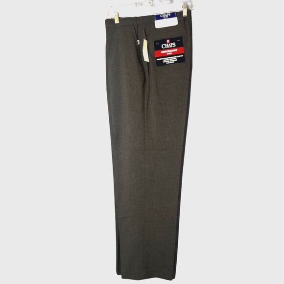 Chaps NWT Total Comfort Performance Series Dress Pants Trousers Grey Size 36/32 - Picture 2 of 13